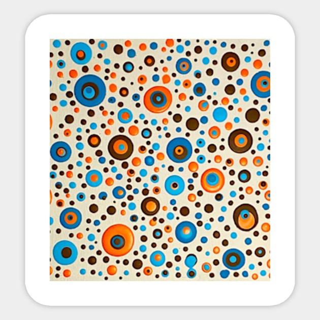 Orange and blue abstract Sticker by AFarrar design